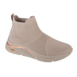 Buty sportowe damskie, Arch Fit S-Miles - Sock Walk. Brązowe obuwie sportowe casual damskie Skechers, trekkingowe. Za 359.99 zł.
