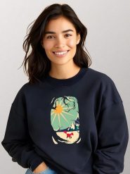 WOOOP Bluza w kolorze granatowym rozmiar: XL. Niebieskie bluzy damskie Wooop, xl, bez wzorów, bez kaptura. Za 100.99 zł.