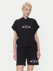 Emporio Armani Underwear Bluza EW000498 AF10882 UC001 Czarny Loose Fit. Czarne bluzy damskie Emporio Armani Underwear, l, bez wzorów, z bawełny, bez kaptura. Za 239.99 zł.
