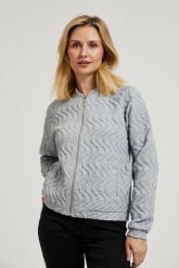 Rozpinana bluza szara. Szare bluzy damskie MOODO, l, bez wzorów, z elastanu, bez kaptura. W wyprzedaży za 59.98 zł.