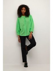 Kaffe Bluzka "Roca" w kolorze zielonym rozmiar: 40. Zielone bluzki damskie Kaffe, bez wzorów, z bawełny, bez kołnierzyka, bez ramiączek. Za 109.00 zł.