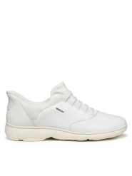 Geox Sneakersy D Nebula 2.0 Plus D568EA 08514 C1000 Biały. Białe obuwie sportowe damskie Geox, ze skóry, bez zapięcia. Za 419.99 zł.