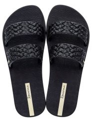 Ipanema Klapki w kolorze czarnym rozmiar: 41/42. Czarne klapki damskie Ipanema, bez wzorów, z otwartym noskiem, bez obcasa, bez zapięcia. Za 92.64 zł.