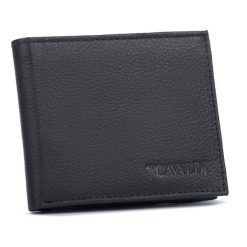 Portfel damski 4U Cavaldi 0035-PDM-BP czarny. Czarne portfele damskie 4U Cavaldi, bez wzorów, ze skóry. Za 43.99 zł.