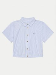 Pepe Jeans Koszula Olympia PG301678 Niebieski Regular Fit. Niebieskie bluzki i koszule dziewczęce Pepe Jeans, bez wzorów, z bawełny, bez kołnierzyka, bez ramiączek. Za 139.99 zł.