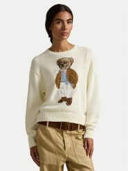 Polo Ralph Lauren Sweter 211A96248001 Écru Relaxed Fit. Swetry klasyczne damskie Polo Ralph Lauren, xxl, z bawełny, bez kołnierzyka. Za 2,698.99 zł.