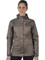 Peak Mountain Kurtka przeciwwiatrowa w kolorze brązowym rozmiar: L. Brązowe kurtki sportowe damskie Peak Mountain, l, bez wzorów, bez kaptura. Za 165.99 zł.