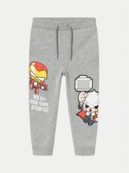 NAME IT Spodnie dresowe MARVEL 13232194 Szary Regular Fit. Szare spodnie dresowe chłopięce Name it, z bawełny. Za 59.99 zł.