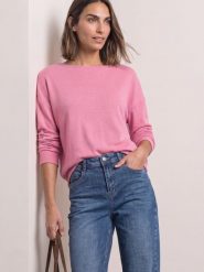 Street One bluza z dzianiny Kobiety wiskoza różowy, 40. Czerwone bluzy damskie Street One, bez wzorów, z dzianiny, bez kaptura. Za 199.95 zł.