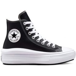 Adidasy Converse Chuck Taylor All Star Move Platform, Dla obu płci. Czarne obuwie sportowe treningowe Converse, ze skóry ekologicznej. Za 590.00 zł.