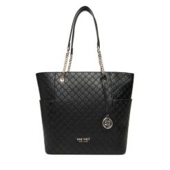 Torebka Nine West. Czarne shopper bag Nine West, bez wzorów, bez dodatków. Za 269.99 zł.