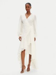 Guess Sukienka wieczorowa 5GGK53 7317A Écru Regular Fit. Sukienki damskie Guess, z aplikacjami, z bawełny, wizytowe, bez ramiączek. Za 929.99 zł.