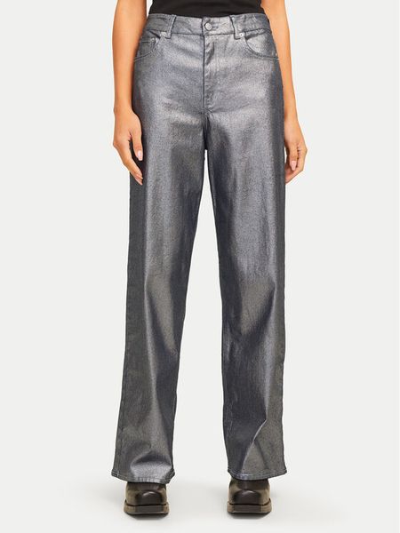 JJXX Jeansy Tokyo 12264457 Srebrny Wide Leg. Szare jeansy damskie JJXX. Za 129.99 zł.