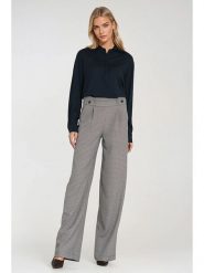 Nife Spodnie w kolorze granatowo-czerwono-białym rozmiar: 38. Białe spodnie materiałowe damskie Nife, bez wzorów, z materiału. Za 202.98 zł.