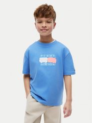 Tommy Hilfiger T-Shirt Graffiti KB0KB10546 Niebieski jasny Relaxed Fit. Niebieskie t-shirty i koszulki chłopięce Tommy Hilfiger, bez wzorów, z bawełny, bez kołnierzyka, bez ramiączek. Za 129.99 zł.