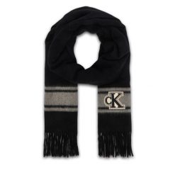 Szalik Calvin Klein. Czarne szaliki damskie Calvin Klein, bez wzorów. Za 329.99 zł.