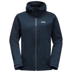 Kurtka hardshell damska Jack Wolfskin Pack & Go Shell. Niebieskie kurtki sportowe damskie Jack Wolfskin, s, bez wzorów, z hardshellu, bez kaptura. Za 529.00 zł.
