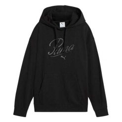 Damska Bluza Z Kapturem ESS Script Comfort. Czarne bluzy damskie Puma, bez wzorów, z kapturem. Za 256.99 zł.