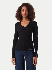 Guess Sweter W6YR10 Z0949 Czarny Slim Fit. Czarne swetry klasyczne damskie Guess, s, z wiskozy, bez kołnierzyka. Za 344.99 zł.