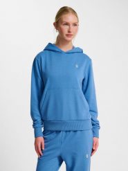 Bluza damska z kapturem Hummel Pulse. Niebieskie bluzy damskie Hummel, na jesień, s, bez wzorów, z bawełny, z kapturem. Za 169.70 zł.