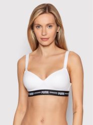 Puma Biustonosz top Everyday 907863 Biały. Białe biustonosze sportowe damskie Puma, bez wzorów, z bawełny. Za 89.99 zł.