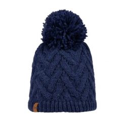BUFF GORRO HAT CARYN - dzianinowa czapka zimowa azul denim. Niebieskie czapki damskie Buff, na zimę, bez wzorów, z denimu. Za 163.25 zł.