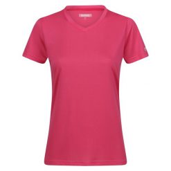 T-shirt Damski Jeden Kolor W Serek Fingal. Czerwone t-shirty damskie Regatta, m, bez wzorów, bez kołnierzyka. Za 39.99 zł.