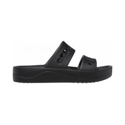 Klapki damskie Crocs Baya Platform. Klapki damskie Crocs, bez wzorów, z materiału, bez obcasa, bez zapięcia. W wyprzedaży za 169.00 zł.