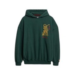 Damska bluza oversize z kapturem Superdry Tokyo Narrative. Zielone bluzy damskie Superdry, bez wzorów, z kapturem. Za 339.80 zł.