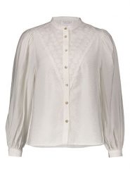 SisterS point Bluzka w kolorze kremowym rozmiar: XS. Brązowe bluzki damskie Sisters Point, xs, bez wzorów, z koronki, bez kołnierzyka, bez ramiączek. Za 53.17 zł.