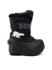 Sorel Śniegowce Toddler Snow Commander NV1960 Czarny. Czarne buty zimowe chłopięce Sorel, z materiału, bez zapięcia. Za 269.99 zł.