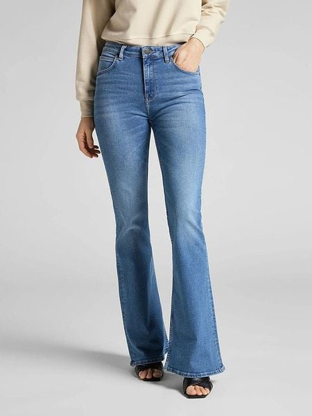 Lee Dżinsy "Breese" - Bootcut - w kolorze niebieskim rozmiar: W30/L33. Niebieskie jeansy damskie Lee. Za 184.95 zł.