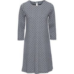 Sukienka bonprix biel wełny - czarny wzorzysty. Białe sukienki damskie bonprix, z nadrukiem, z wełny, z krótkim rękawem. Za 89.99 zł.
