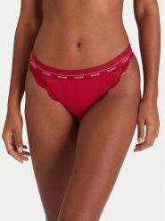 Guess Figi brazylijskie O4YE00 PZ01C Czerwony. Czerwone figi Guess, z aplikacjami, z syntetyku. Za 118.99 zł.