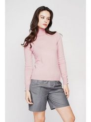 C& Jo Golf w kolorze jasnoróżowym rozmiar: 42. Różowe golfy damskie C& Jo, bez wzorów, ze splotem, bez ramiączek. Za 121.99 zł.