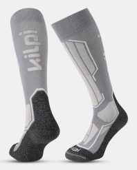 Uniseksowe narciarskie skarpety knee Kilpi RACER-U. Szare skarpetki damskie Kilpi, bez wzorów, z materiału. Za 112.21 zł.