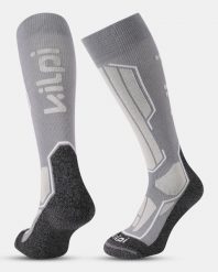 Uniseksowe narciarskie skarpety knee Kilpi RACER-U. Szare skarpetki damskie Kilpi, bez wzorów, z materiału. Za 112.21 zł.