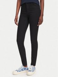 Guess Jeansy W6YA46 D1540 Czarny Skinny Fit. Czarne jeansy damskie Guess, z aplikacjami, z jeansu. Za 434.99 zł.