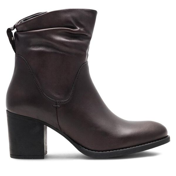 Botki Lasocki. Brązowe botki damskie Lasocki, bez obcasa, na słupku, bez zapięcia. Za 279.99 zł.