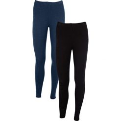 Legginsy (2 pary w opak.). Niebieskie legginsy damskie bonprix, bez wzorów. Za 92.99 zł.