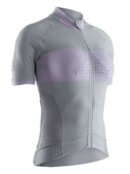 X-Bionic Koszulka kolarska w kolorze szarym rozmiar: M. Szare koszulki damskie X BIONIC, m, bez wzorów, z materiału, bez kołnierzyka, bez ramiączek. Za 321.39 zł.
