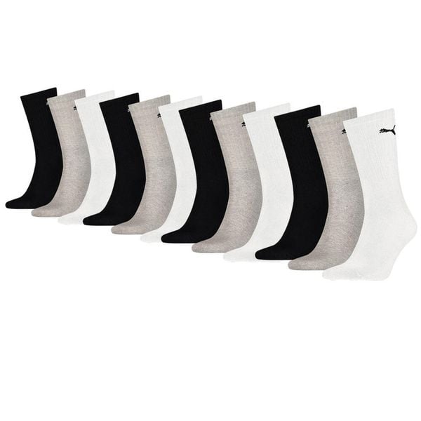 Skarpety sportowe Puma – 12 par – czarno-biało-szare. Czarne skarpetki damskie Puma, bez wzorów, z bawełny. W wyprzedaży za 216.78 zł.