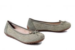 RIEKER 43850-52 green combination, baleriny damskie. Zielone balerinki damskie Rieker, bez wzorów. Za 231.92 zł.