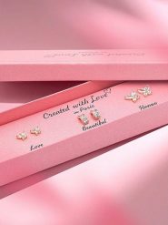 Created with Love 3-częściowy zestaw kolczyków-wkrętek "Star" z cyrkoniami rozmiar: onesize. Żółte kolczyki damskie Created with Love, z cyrkonią, z mosiądzu. Za 56.99 zł.