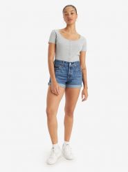Levi's Szorty dżinsowe "501" w kolorze niebieskim rozmiar: W25. Niebieskie szorty damskie Levi's, z aplikacjami, z bawełny, z podwyższonym stanem. Za 91.95 zł.
