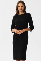 Elegancka sukienka ołówkowa z rozcięciem czarna. Czarne sukienki damskie Stylove, bez wzorów, eleganckie, bez ramiączek. Za 289.00 zł.