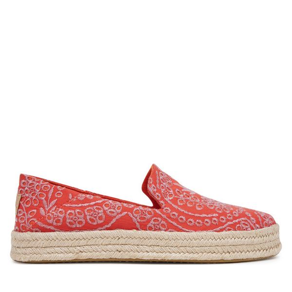 Espadryle Toms. Czerwone espadryle damskie TOMS, bez wzorów, bez obcasa. Za 319.99 zł.