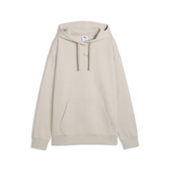 Damska dzianinowa bluza z kapturem Essentials o luźnym kroju PUMA. Zielone bluzy damskie Puma, na wiosnę, xl, bez wzorów, z bawełny, z kapturem. Za 229.00 zł.
