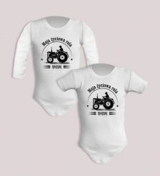Traktor — body (Rozmiar: 9M; Długość rękawa: krótki; Rodzaj nadruku: Traktor). Body niemowlęce nikiniki, bez wzorów, z bawełny, bez kołnierzyka, bez ramiączek. Za 59.00 zł.