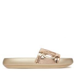 Klapki MICHAEL Michael Kors. Żółte klapki damskie MICHAEL Michael Kors, bez wzorów, bez obcasa, bez zapięcia. Za 259.99 zł.